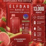 ELFBAR-RAYA D1 STRAWBERRY GUAVA 13000 Puffs kit.
