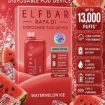 ELFBAR-RAYA D1 WATERMELON ICE 13000 Puffs kit.