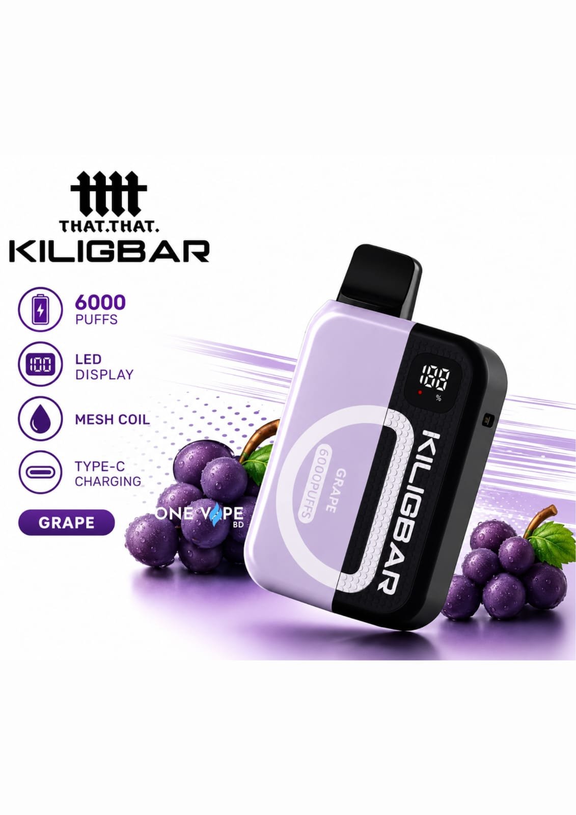 2026/06/1000427710.jpg KILIGBAR-Grape (6000 Puffs kit) - Image 1