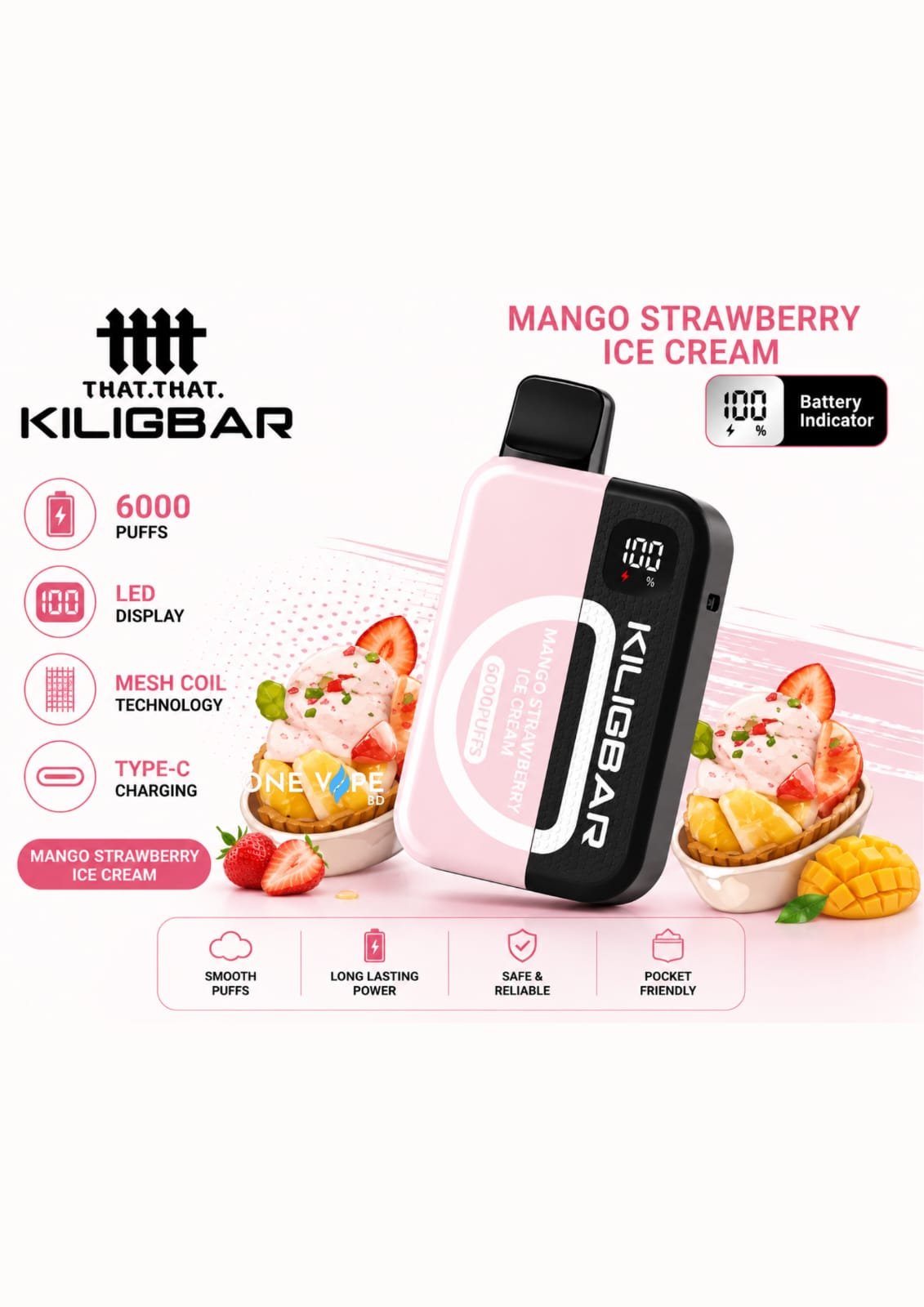 2026/06/1000427737.jpg KILIGBAR-Mango Strawberry Ice Cream (6000 Puffs kit) - Image 1