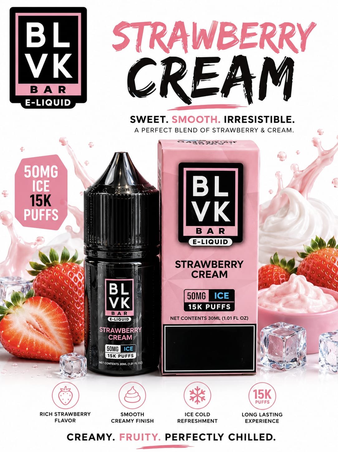 2026/07/1000431404.jpg BLVK-Strawberry Cream Ice(Salt-30ML/50MG) - Image 1
