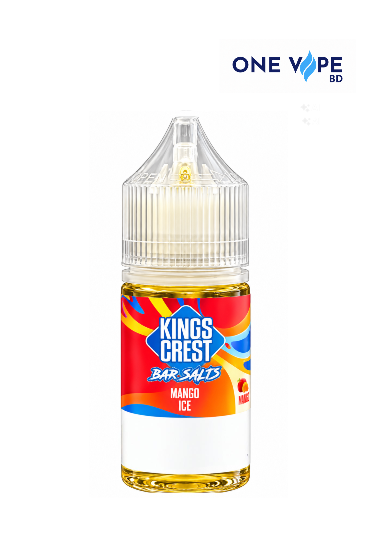 2026/10/31605-1.png King Crest Mango Ice Nicsalt 30ML-(25MG/35MG/50MG) - Image 1