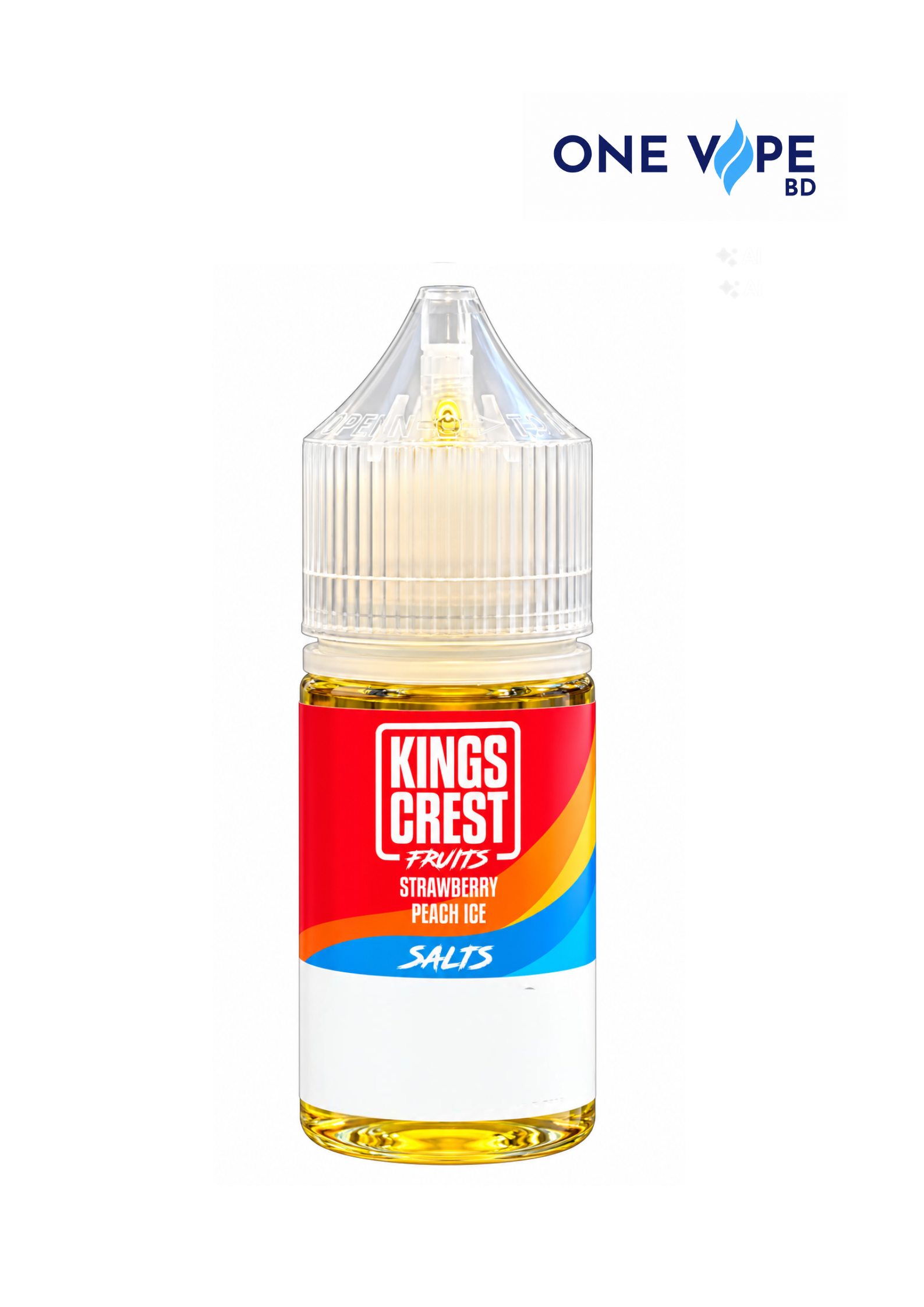 2026/10/31606-2.png King Crest Strawberry Peach Ice Nicsalt 30ML-(25MG/35MG/50MG) - Image 1