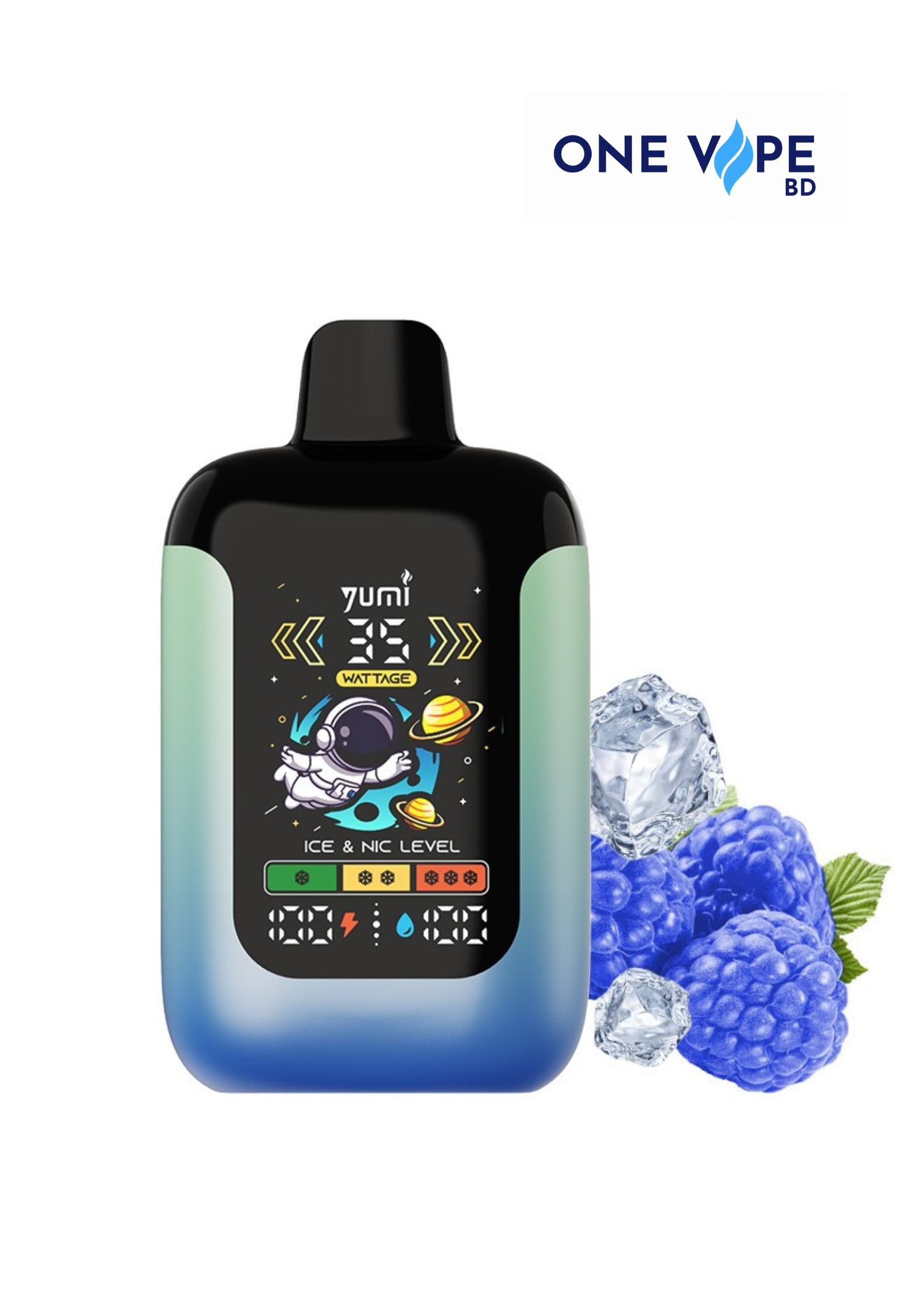 2026/10/38627.png YUMI Spaceman-Blue Razz Ice Disposable Vape Kit (50k Puffs) - Image 1