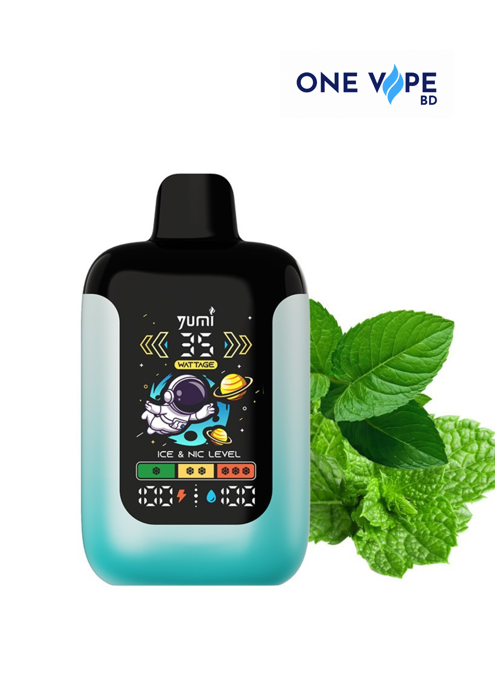 2026/10/38731.png YUMI Spaceman-Miami Mint Disposable Vape Kit (50k Puffs) - Image 1